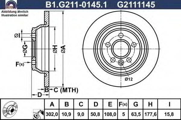 Тормозной диск GALFER B1.G211-0145.1