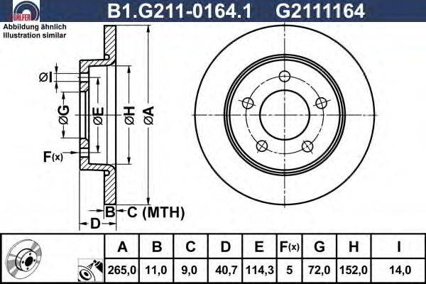 Тормозной диск GALFER B1.G211-0164.1
