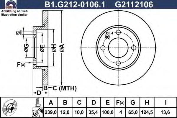 Тормозной диск GALFER B1.G212-0106.1