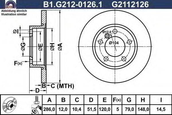 Тормозной диск GALFER B1.G212-0126.1