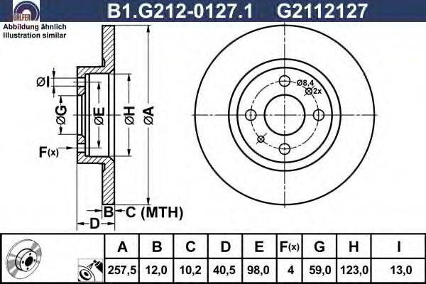 Тормозной диск GALFER B1G21201271