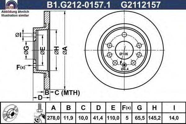 Тормозной диск GALFER B1G21201571