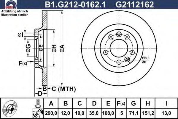Тормозной диск GALFER B1.G212-0162.1