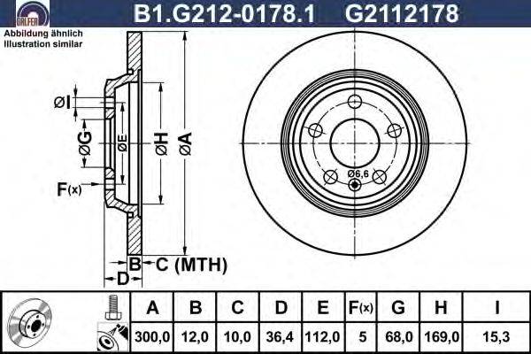 Тормозной диск GALFER B1G21201781