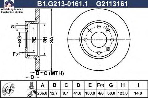 Тормозной диск GALFER B1.G213-0161.1