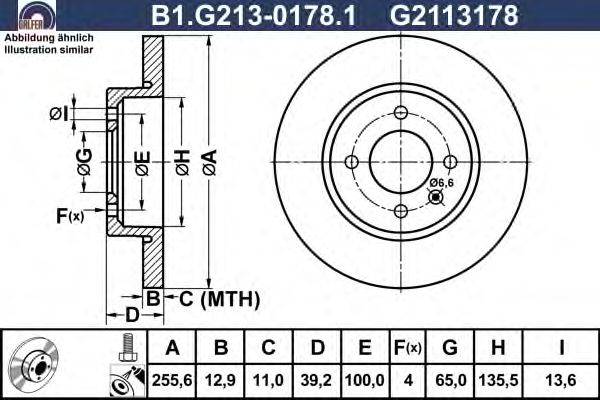 Тормозной диск GALFER B1.G213-0178.1