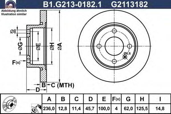 Тормозной диск GALFER B1.G213-0182.1