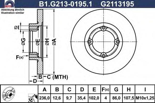 Тормозной диск GALFER B1.G213-0195.1