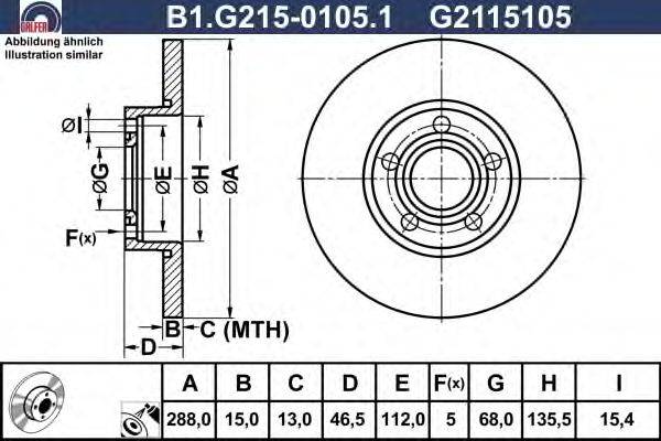 Тормозной диск GALFER B1G21501051