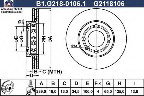 Тормозной диск GALFER B1.G218-0106.1