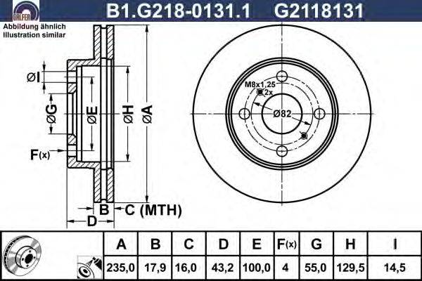 Тормозной диск GALFER B1.G218-0131.1