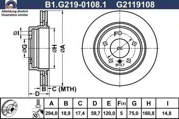 Тормозной диск GALFER B1.G219-0108.1