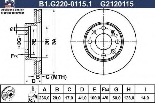 Тормозной диск GALFER B1G22001151
