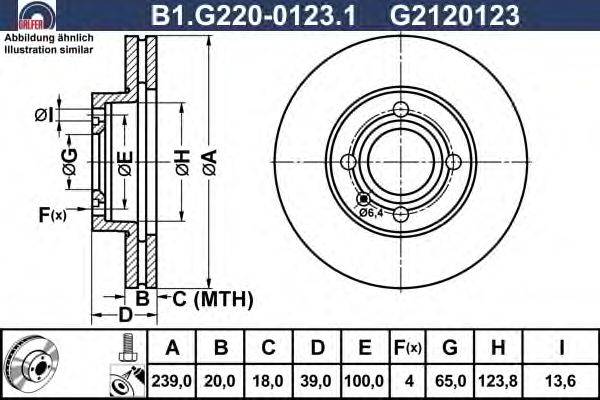 Тормозной диск GALFER B1.G220-0123.1