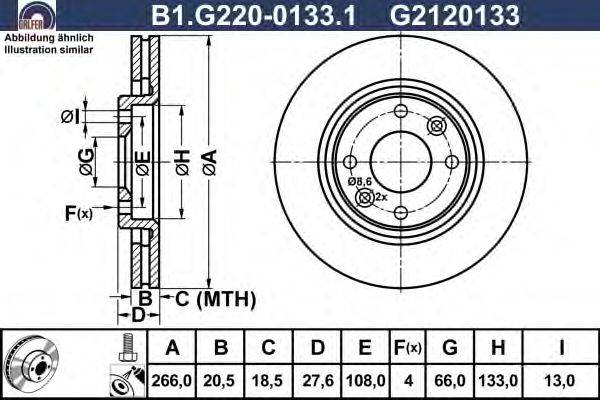 Тормозной диск GALFER B1.G220-0133.1