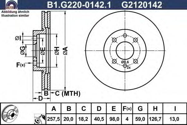 Тормозной диск GALFER B1.G220-0142.1