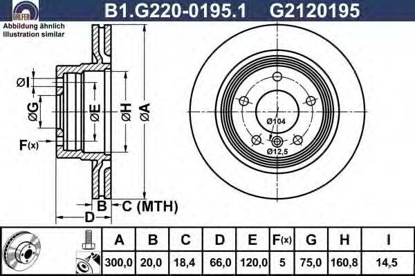Тормозной диск GALFER B1.G220-0195.1