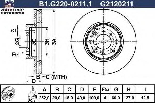 Тормозной диск GALFER B1.G220-0211.1