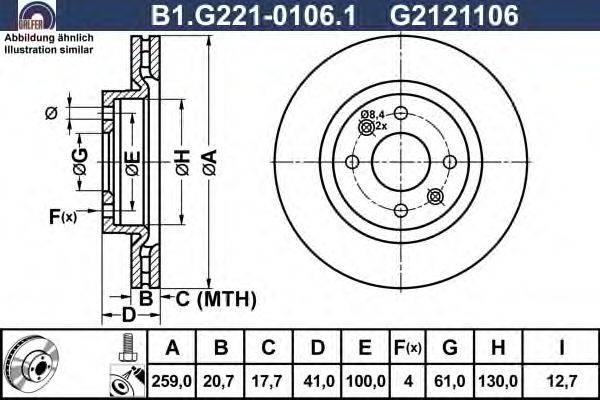 Тормозной диск GALFER B1.G221-0106.1