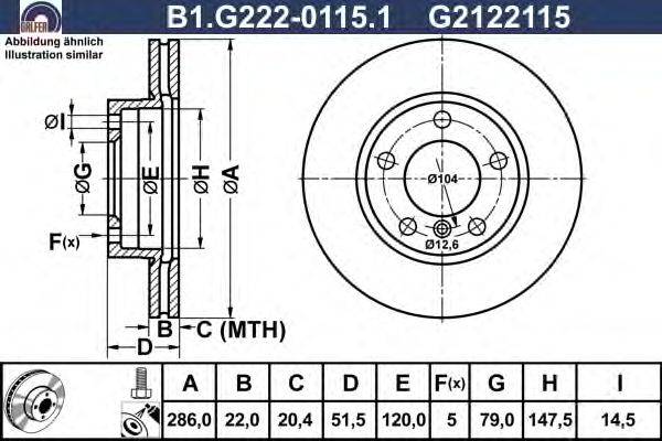 Тормозной диск GALFER B1.G222-0115.1