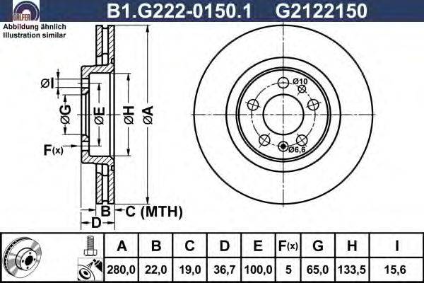 Тормозной диск GALFER B1.G222-0150.1