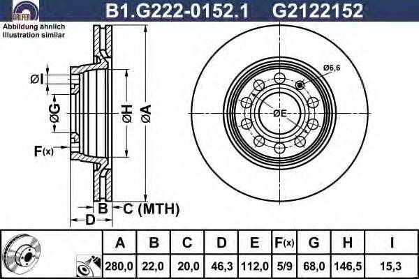 Тормозной диск GALFER B1.G222-0152.1