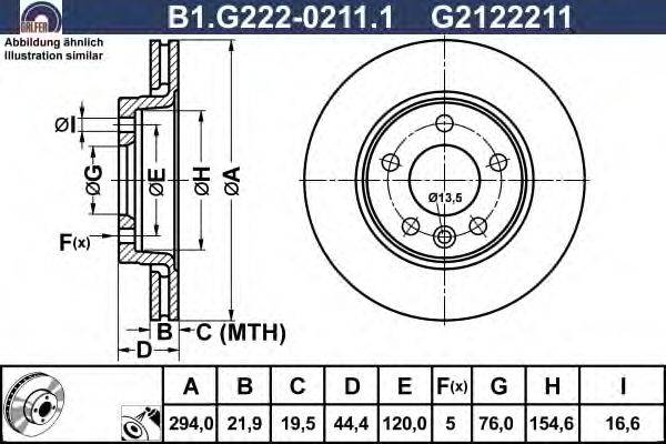 Тормозной диск GALFER B1.G222-0211.1