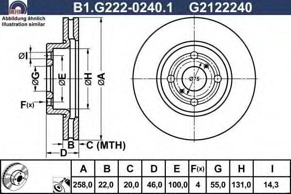 Тормозной диск GALFER B1.G222-0240.1