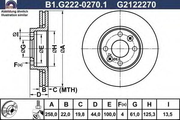Тормозной диск GALFER B1.G222-0270.1