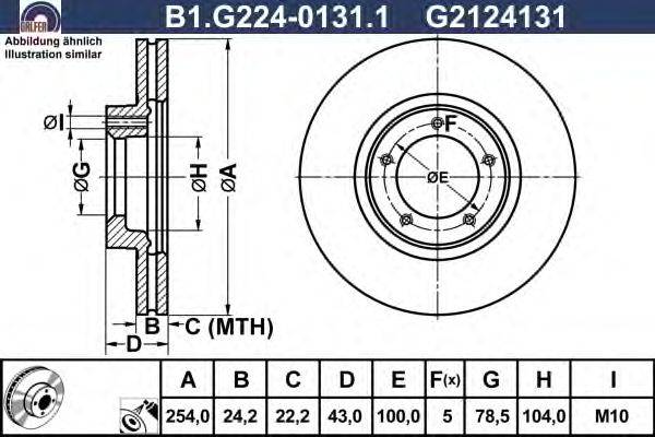 Тормозной диск GALFER B1.G224-0131.1