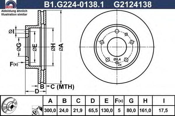 Тормозной диск GALFER B1G22401381