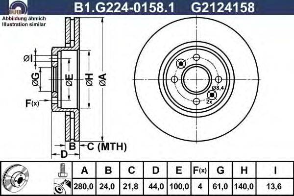 Тормозной диск GALFER B1.G224-0158.1