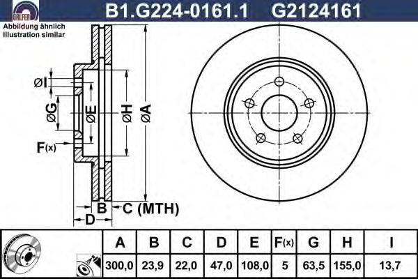 Тормозной диск GALFER B1.G224-0161.1