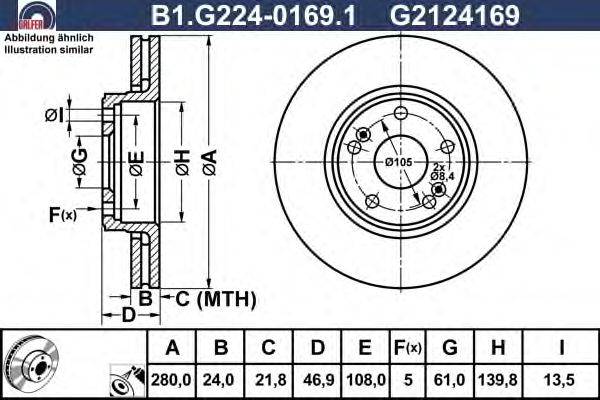 Тормозной диск GALFER B1G22401691