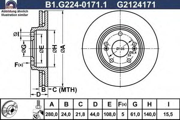 Тормозной диск GALFER B1.G224-0171.1