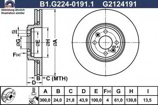 Тормозной диск GALFER B1.G224-0191.1