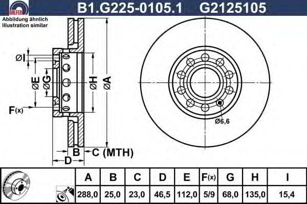 Тормозной диск GALFER B1G22501051