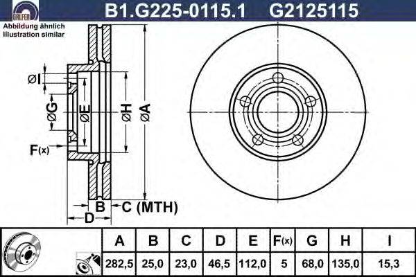 Тормозной диск GALFER B1.G225-0115.1