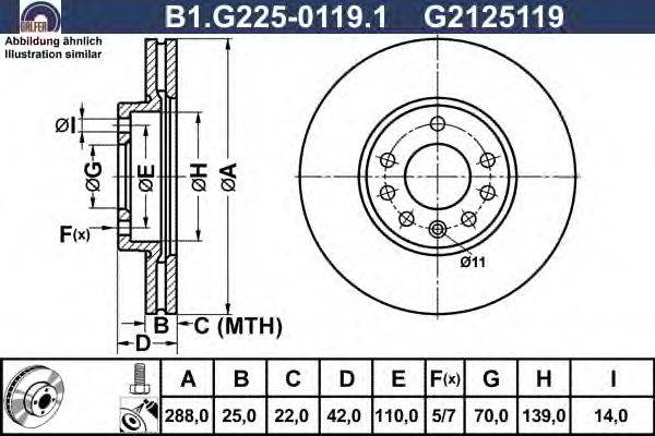 Тормозной диск GALFER B1G22501191