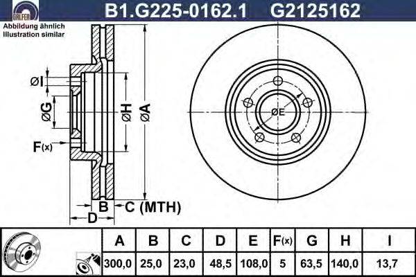 Тормозной диск GALFER B1.G225-0162.1