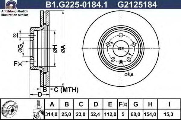 Тормозной диск GALFER B1.G225-0184.1