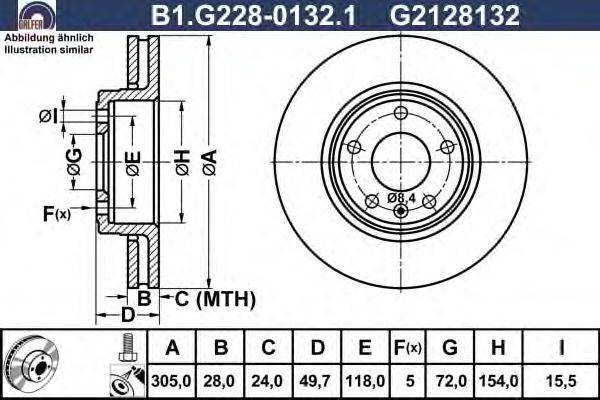 Тормозной диск GALFER B1.G228-0164.1