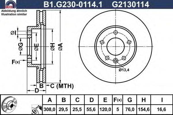 Тормозной диск GALFER B1.G230-0114.1