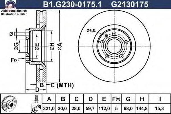 Тормозной диск GALFER B1.G230-0175.1
