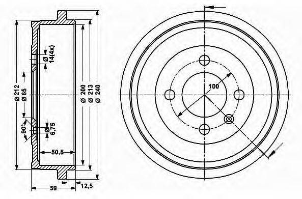 Тормозной барабан VEMA 801389