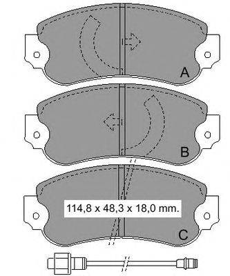 Комплект тормозных колодок, дисковый тормоз VEMA 832240