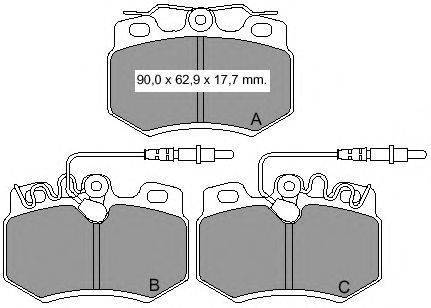 Комплект тормозных колодок, дисковый тормоз VEMA 21080
