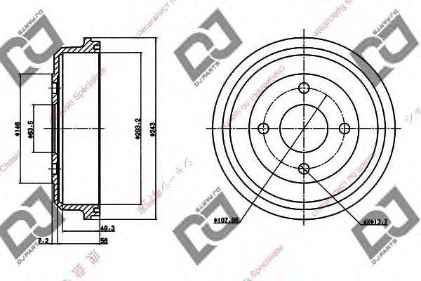 Тормозной барабан DJ PARTS BR1093