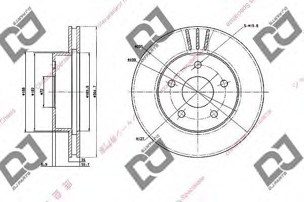 Тормозной диск DJ PARTS BD1692