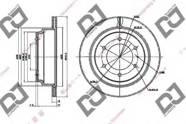 Тормозной диск DJ PARTS BD1773